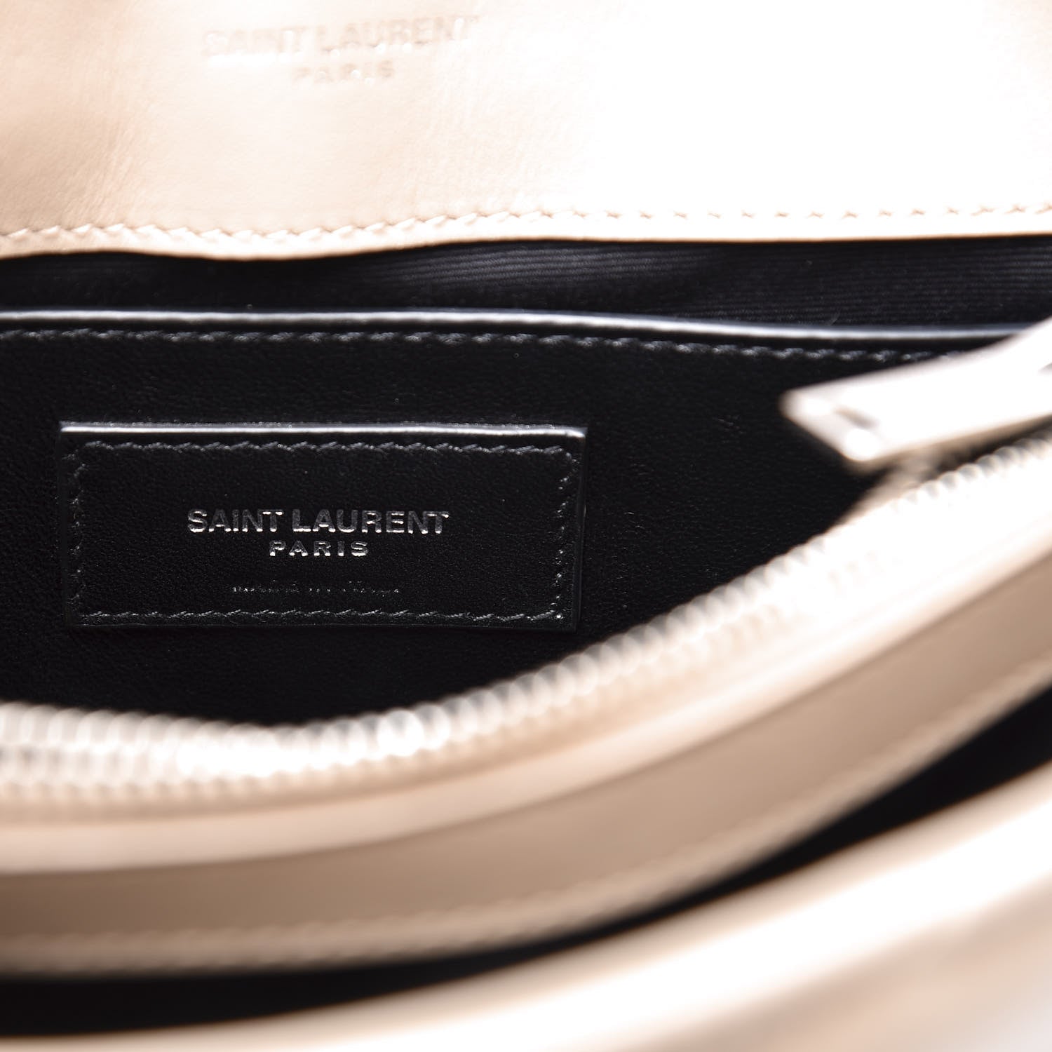 Saint Laurent Calfskin Y Quilted Monogram Small Loulou Chain Satchel Dark Beige 6 of 14