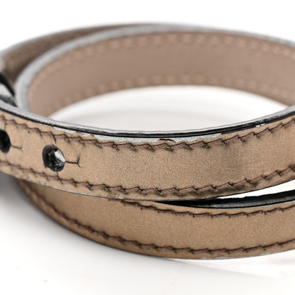 Bulgari Metallic Calfskin Serpenti Forever Double Coil Bracelet S Antique Bronze 6 of 6