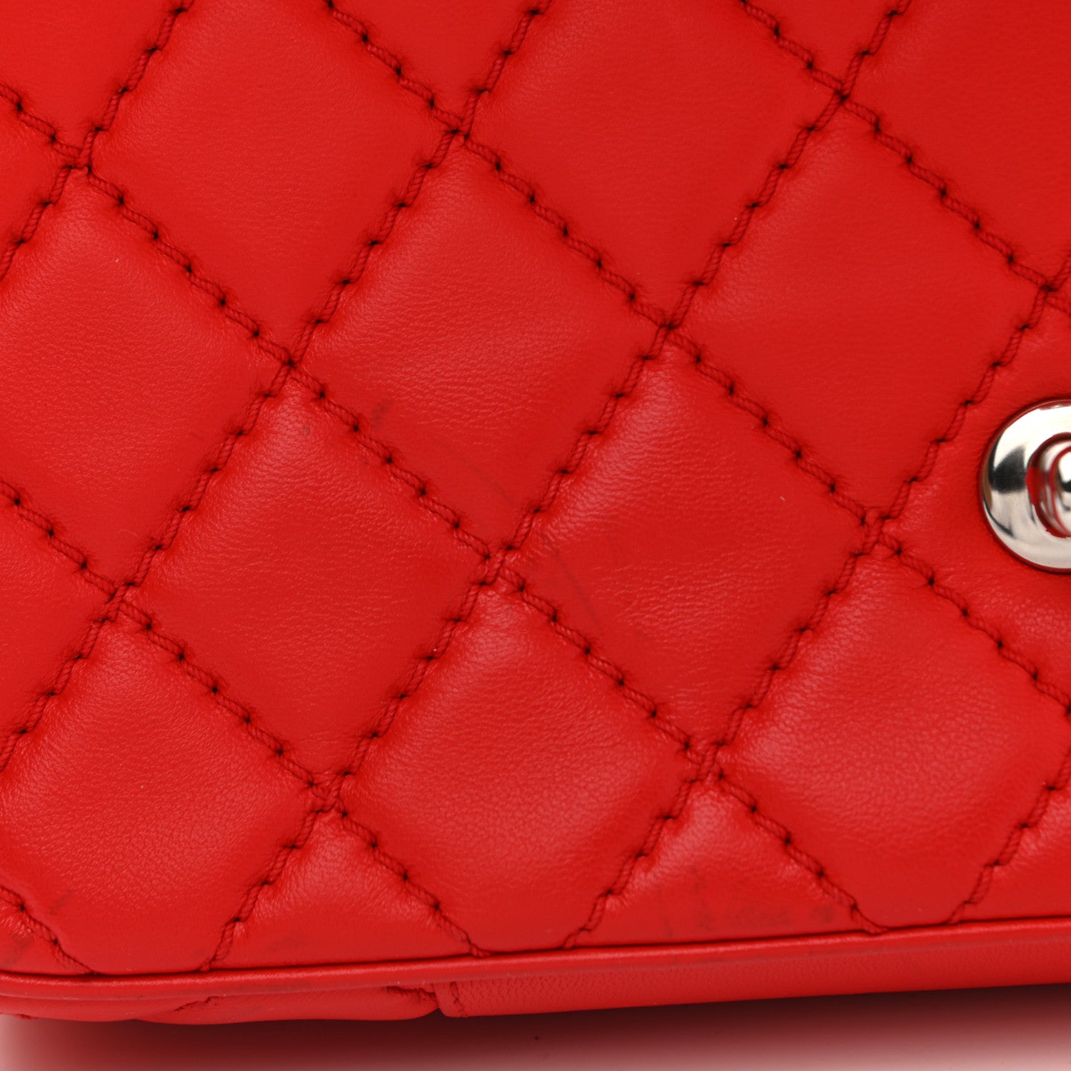 Chanel Lambskin Quilted Medium Easy Carry Flap Red 15 of 21
