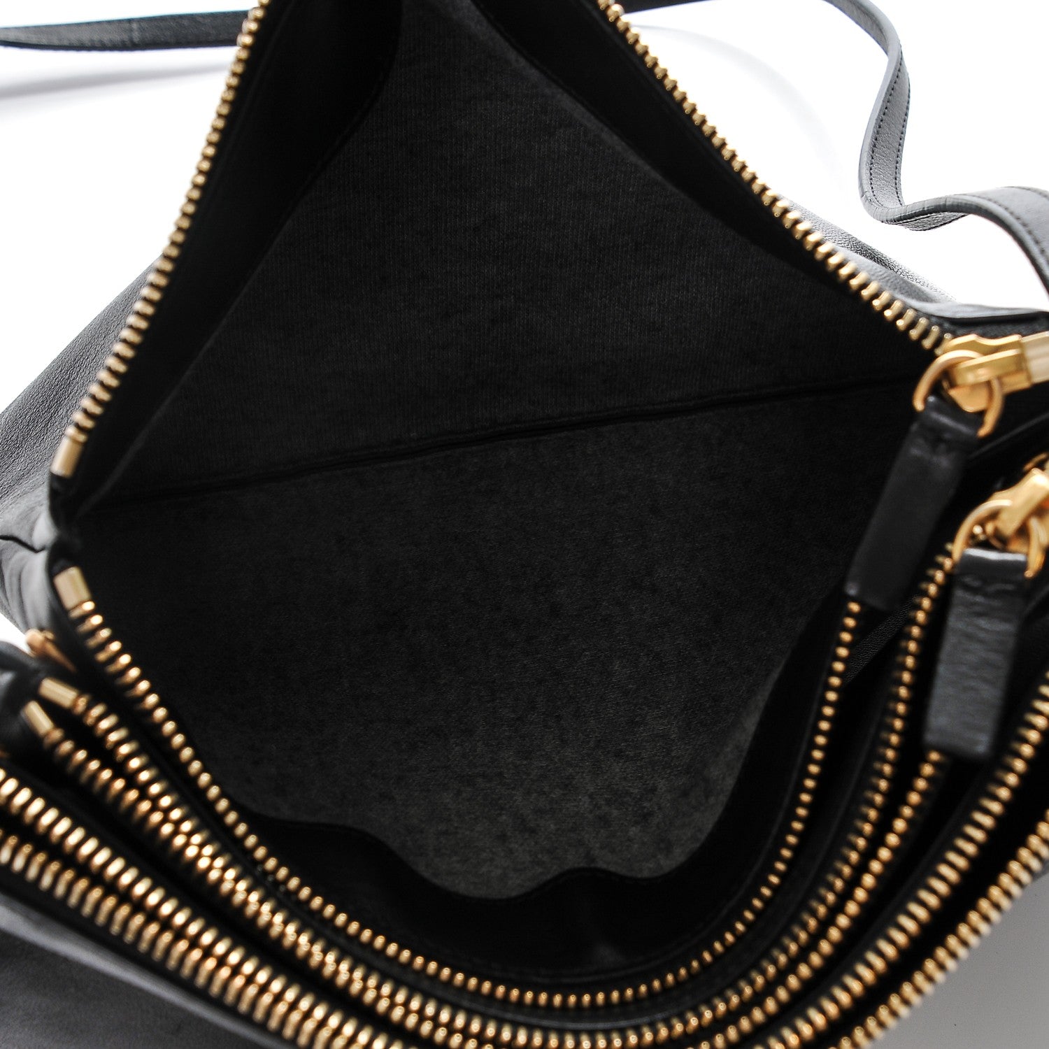 Celine Lambskin Large Trio Crossbody Bag Black 7 of 8