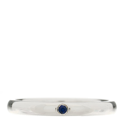 Tiffany Sterling Silver Blue Sapphire Elsa Peretti Band Ring 54 7 1 of 5