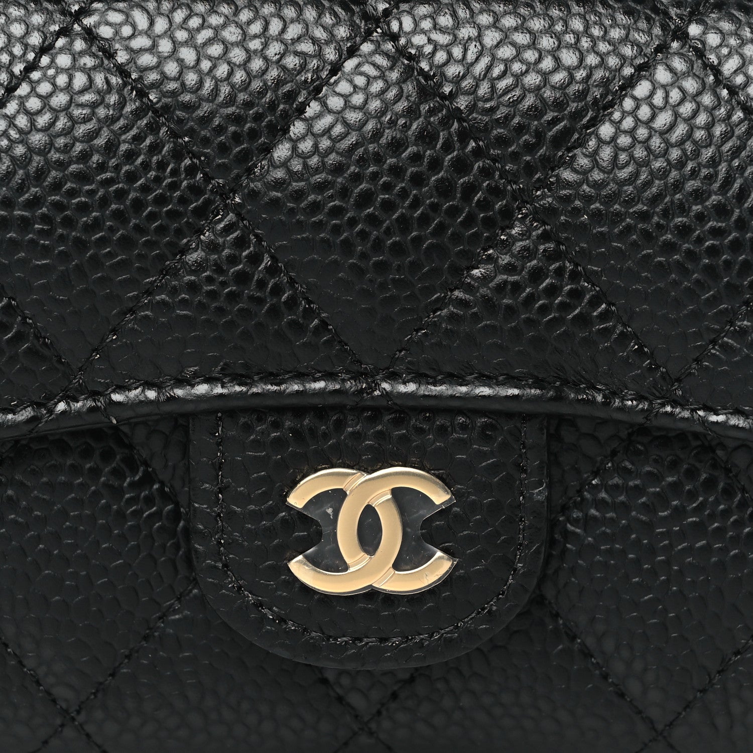 Chanel Caviar Quilted Flap Card Holder Wallet Black 9 of 10