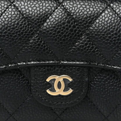 Chanel Caviar Quilted Flap Card Holder Wallet Black 9 of 10