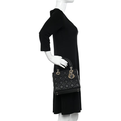 Christian Dior Grained Calfskin Cannage Small Lady Dior Black 2 of 12