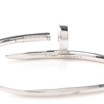 Cartier 18K White Gold Juste Un Clou Bracelet 15 5 of 7
