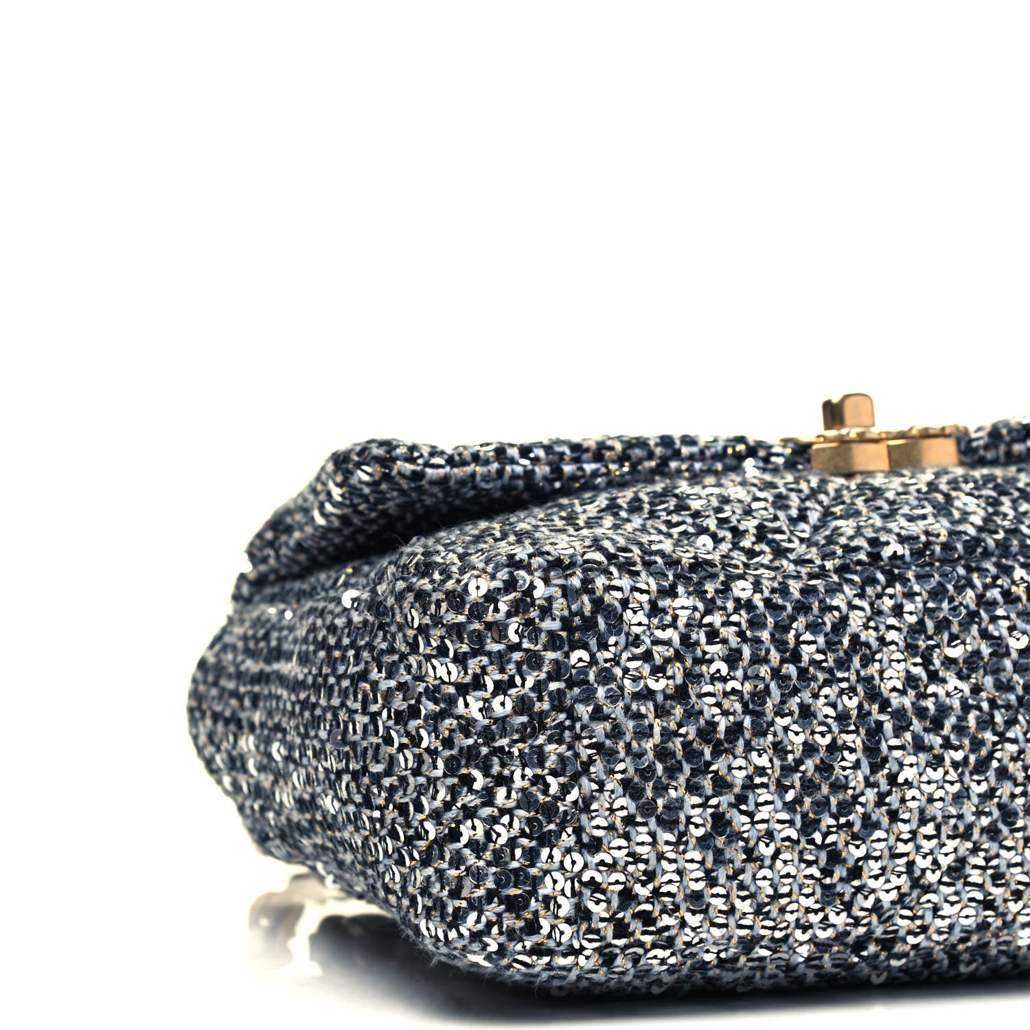 Chanel Sequin Quilted Medium Chanel 19 Flap Silver 5 of 9