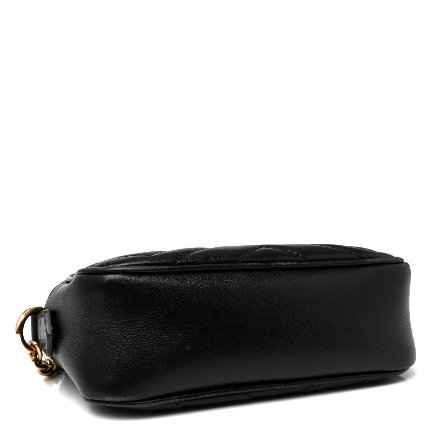 Gucci Calfskin Matelasse Mini GG Marmont Chain Shoulder Bag Black 4 of 17