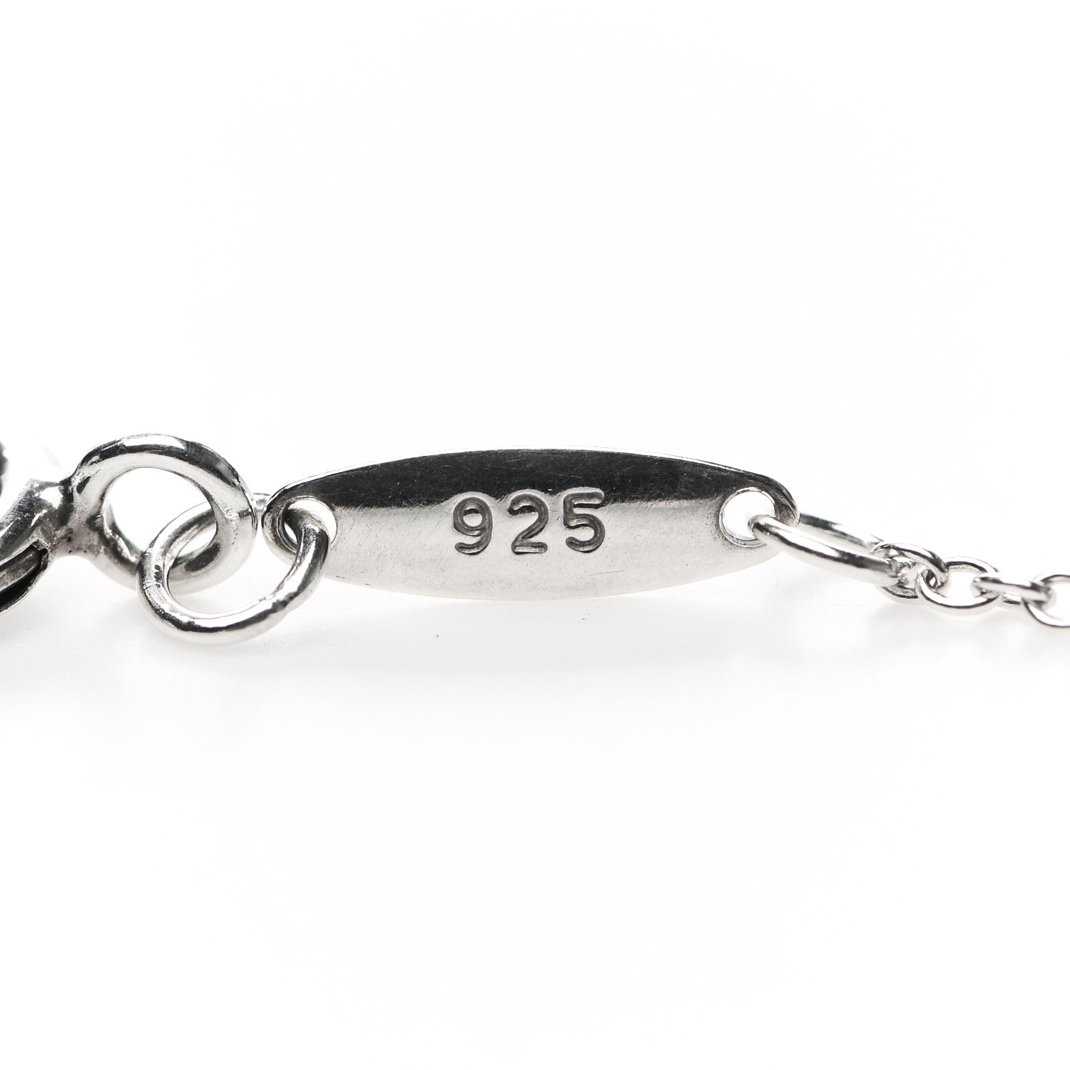 Tiffany Sterling Silver Diamond .05ct Elsa Peretti Diamonds by the Yard Pendant Necklace 5 of 7
