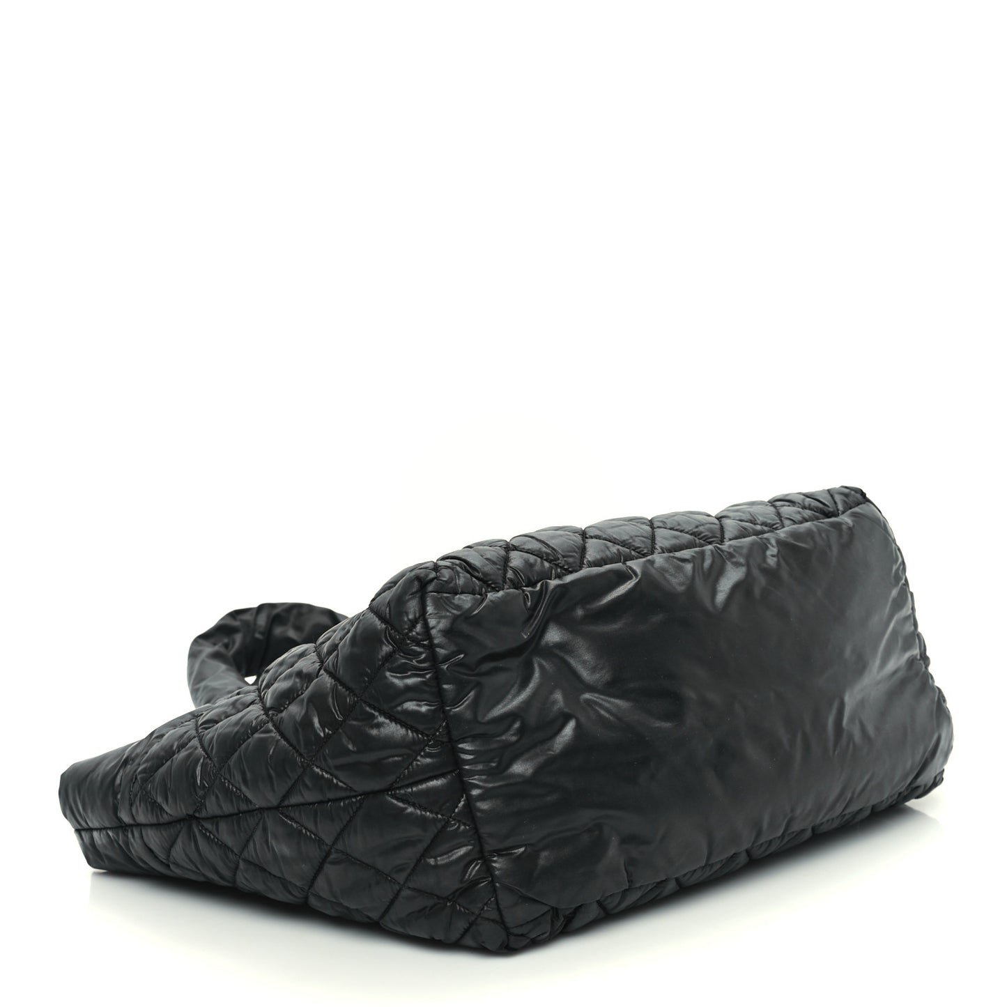 Nylon Quilted Coco Cocoon Reversible Tote Black