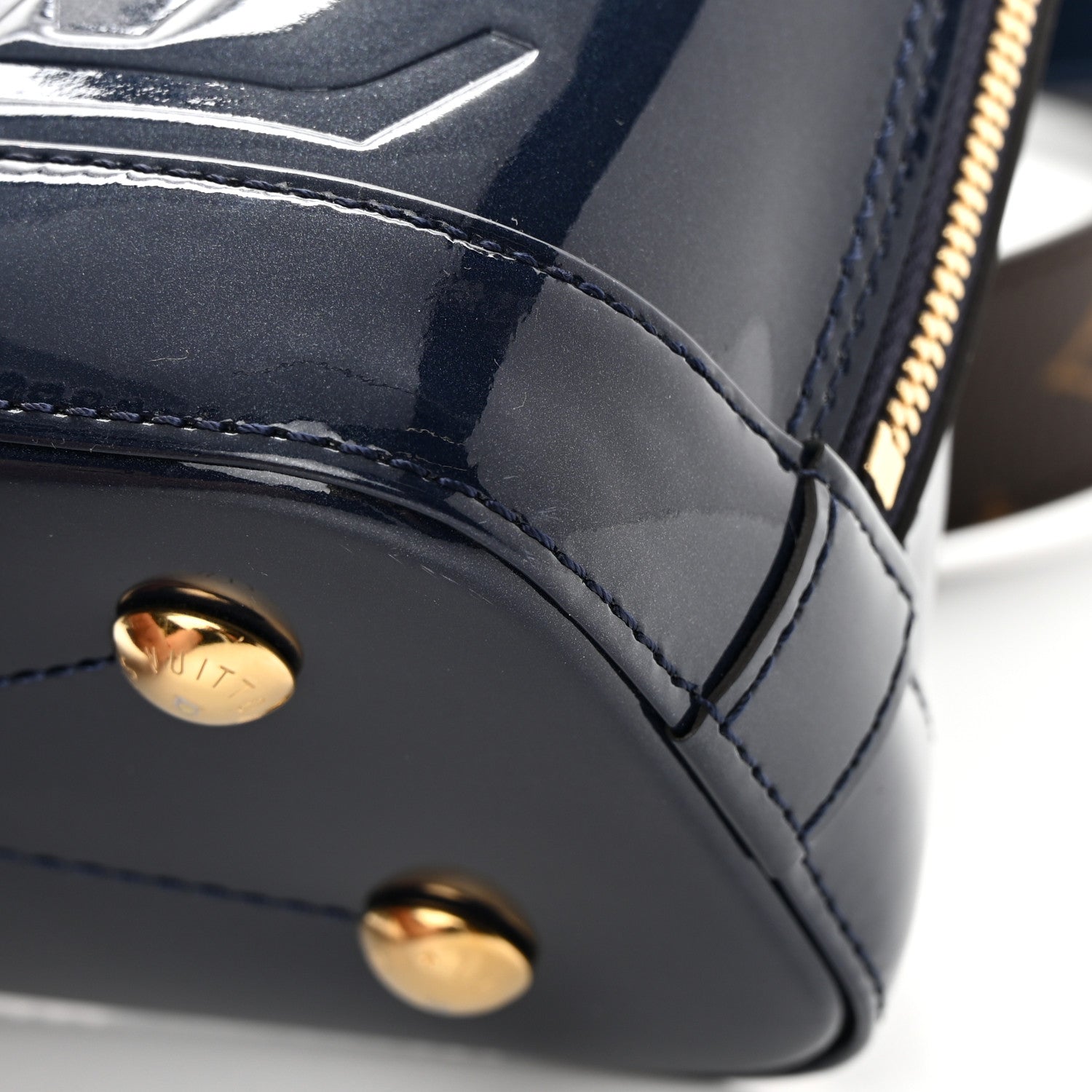 Louis Vuitton Patent Monogram Alma BB Marine 11 of 13