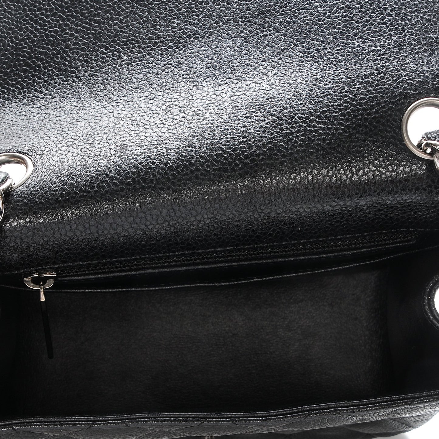 Caviar Quilted Mini Square Flap Black