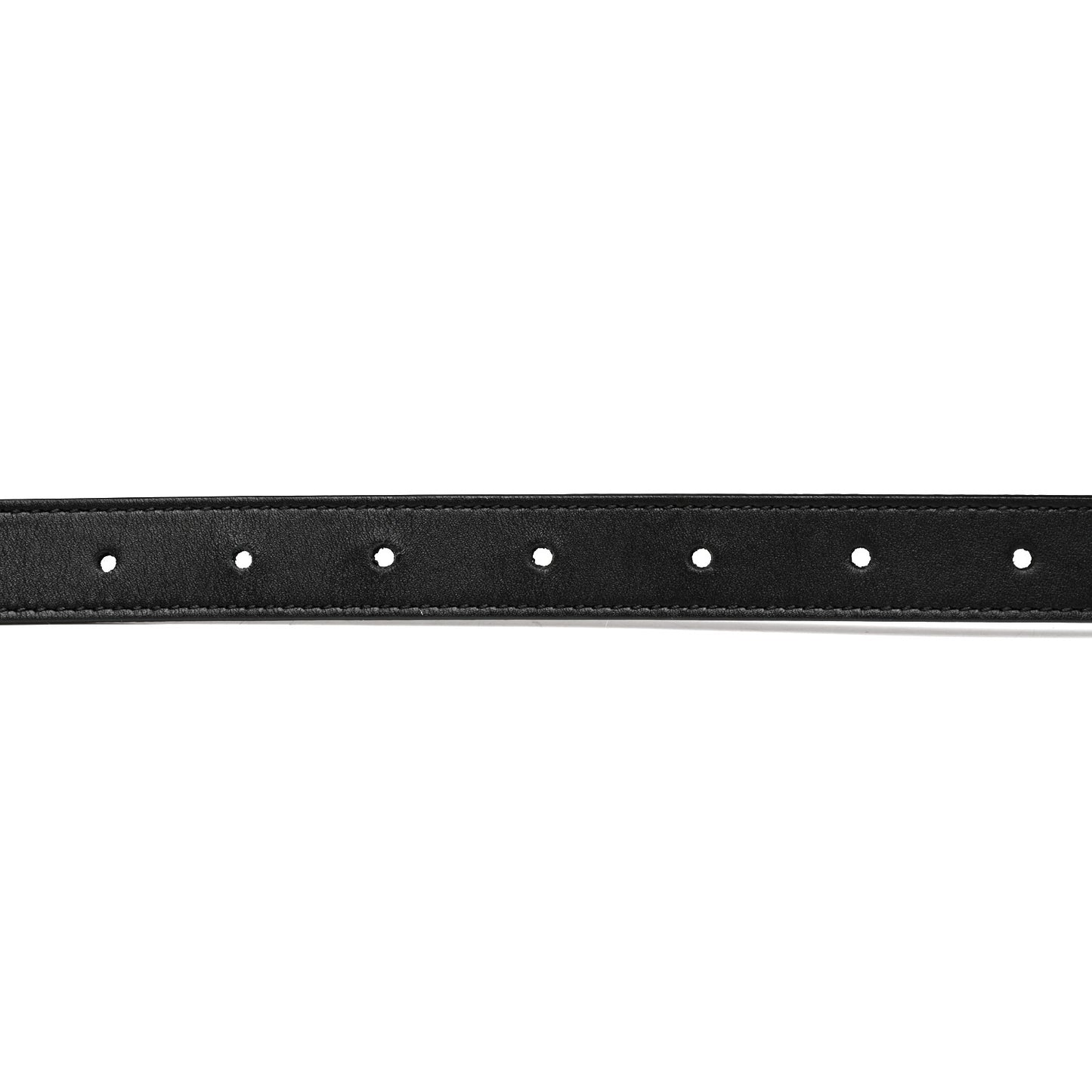 Calfskin Pearl Double G 20mm Belt 75 30 Black Cream