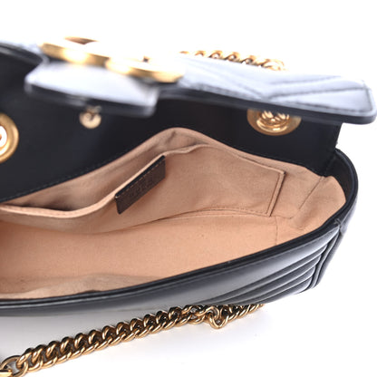 Gucci Calfskin Matelasse Mini GG Marmont Shoulder Bag Black 4 of 4