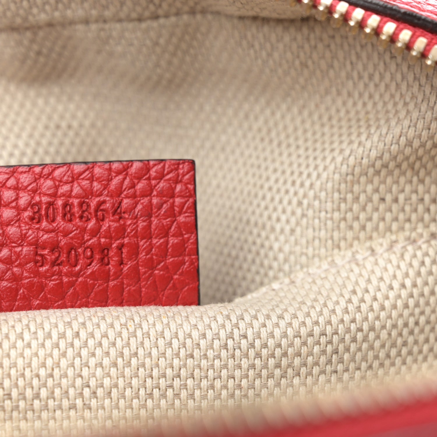 Gucci Pebbled Calfskin Small Soho Disco Bag Tabasco Red 7 of 11