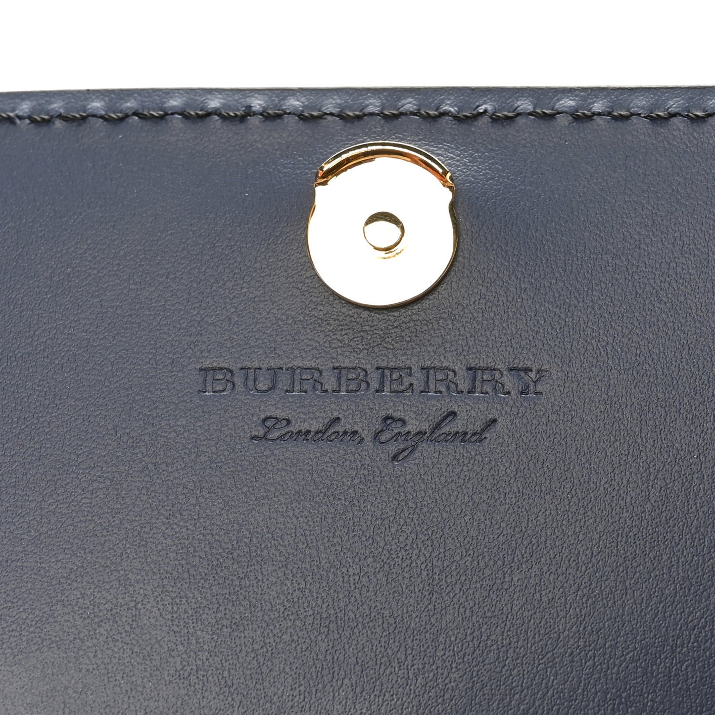 Derby Calfskin House Check Mini Hampshire Wallet On Chain Ink Blue