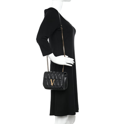Versace Nappa Quilted Virtus Bag Black 2 of 14