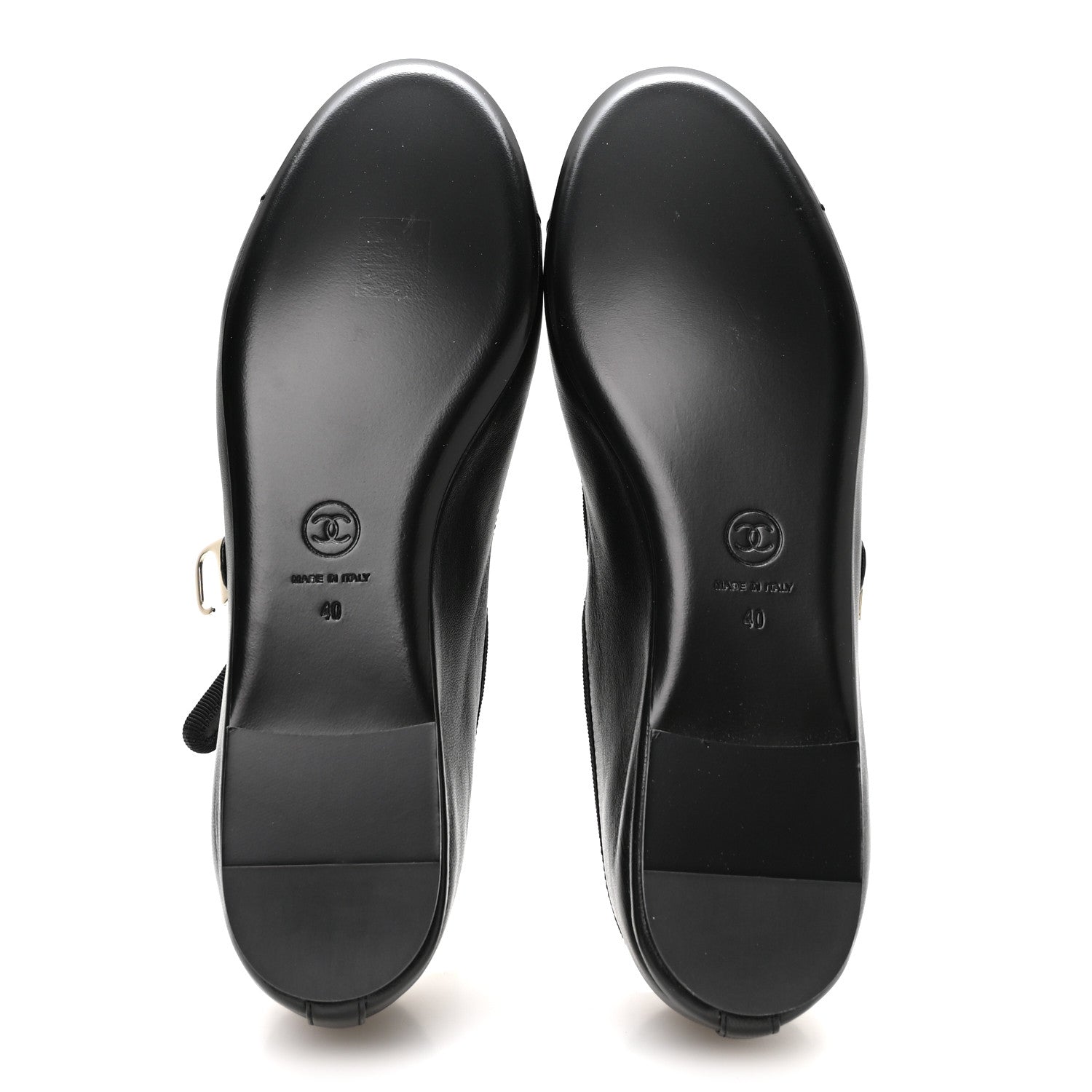 Chanel Lambskin Mary Jane Flats 40 Black 6 of 9