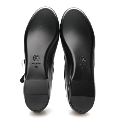 Chanel Lambskin Mary Jane Flats 40 Black 6 of 9