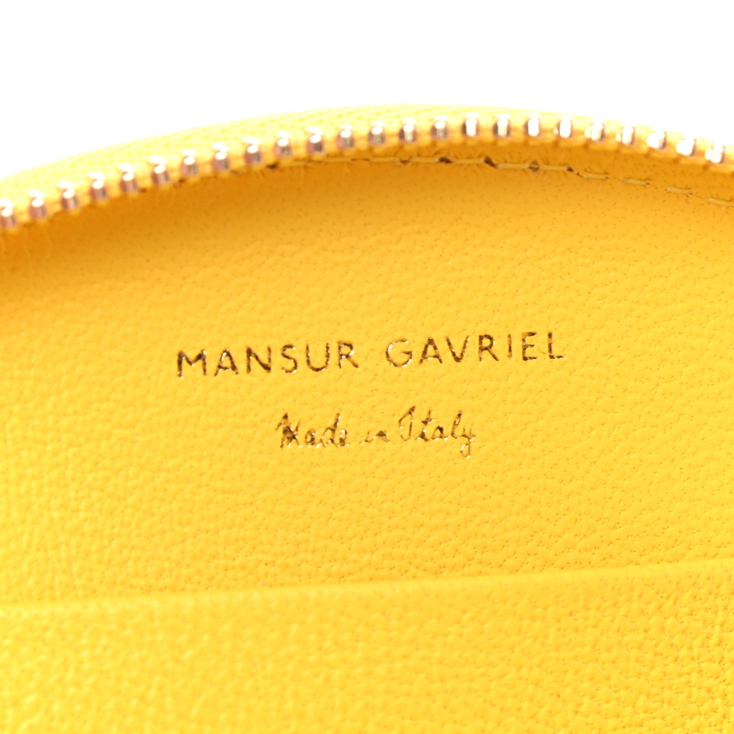 Mansur Gavriel Calfskin Half Moon Clutch Yellow 6 of 6