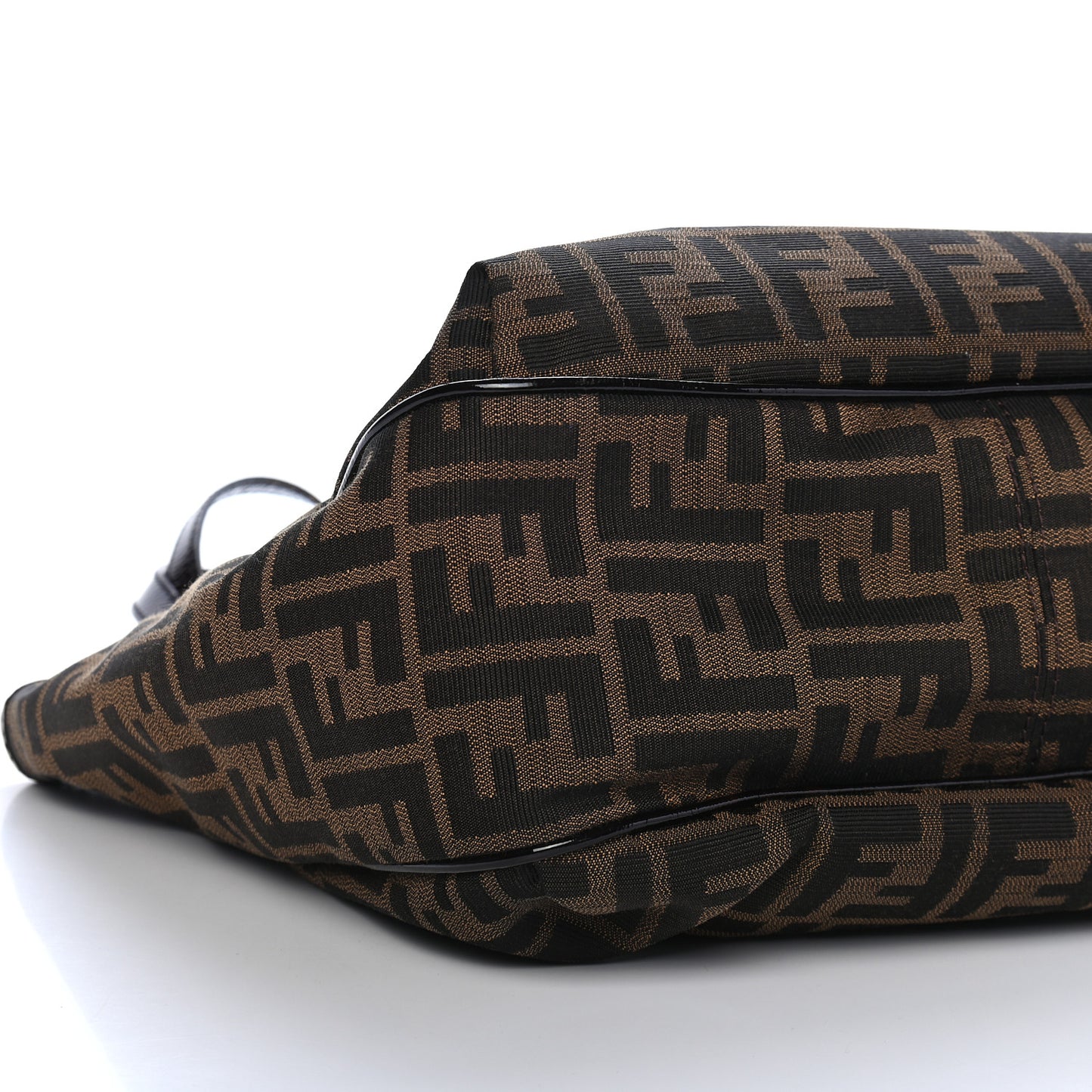 Zucca Patent Small Chef Shopping Tote Tobacco Moro