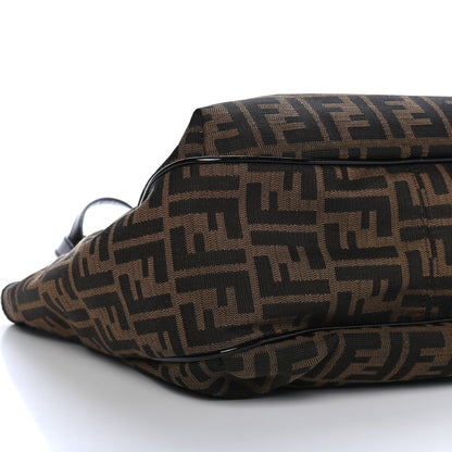 Fendi Zucca Patent Small Chef Shopping Tote Tobacco Moro 8 of 10