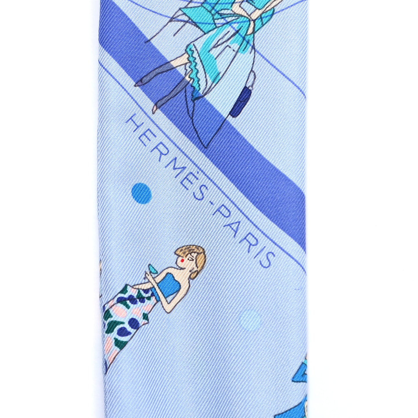 Silk Ex-Libris Les Parisiennes Twilly Ciel Turquoise Lavender