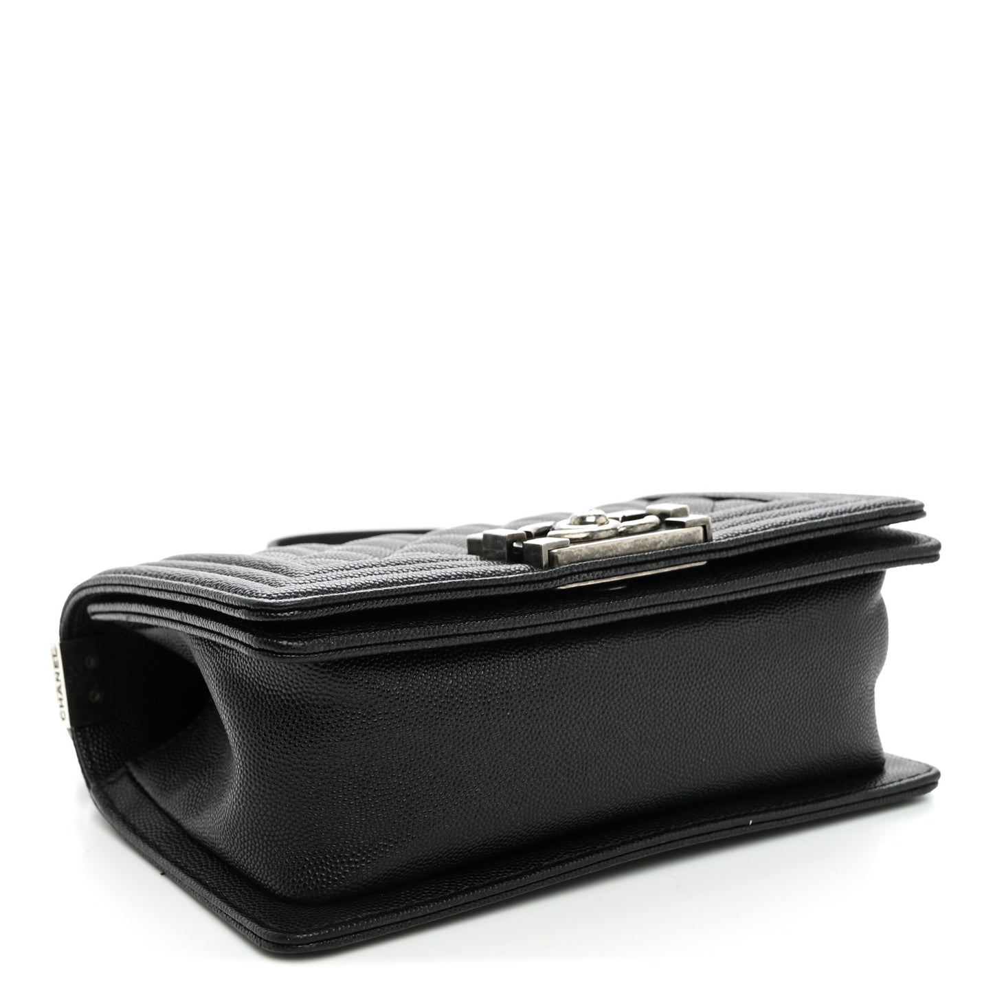 Caviar Quilted Small Boy Flap Black