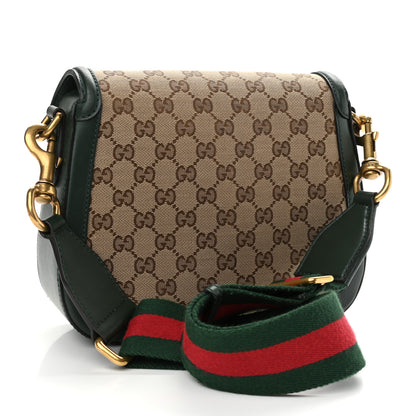 Gucci Monogram Calfskin Medium Lady Web Shoulder Bag Beige Green 2 of 10