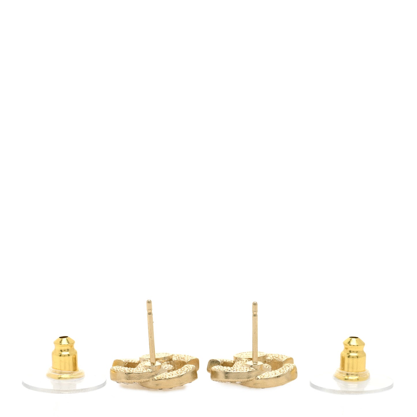 Crystal CC Earrings Light Gold