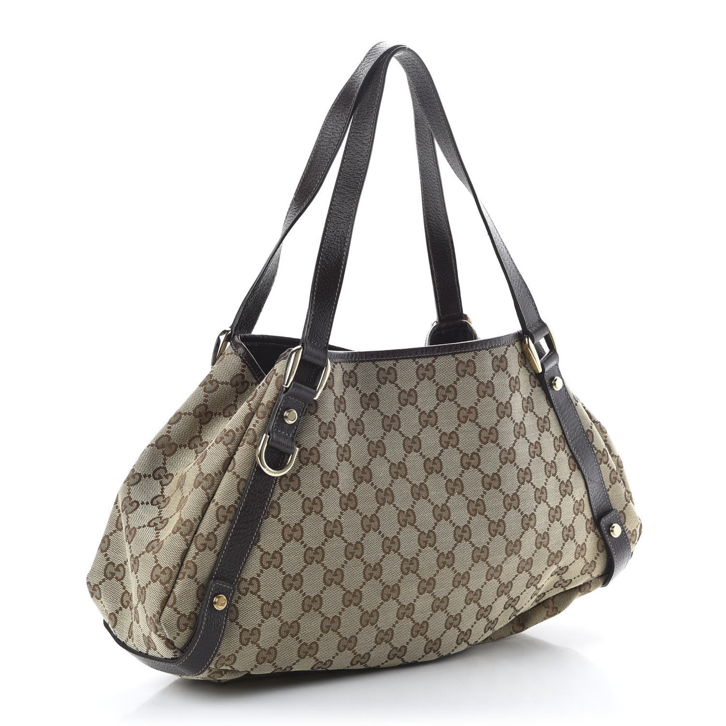 Monogram Medium Abbey Shoulder Bag Dark Brown