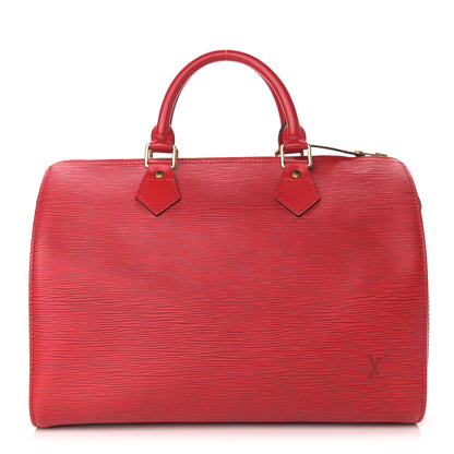Louis Vuitton Epi Speedy 30 Castillan Red 1 of 11