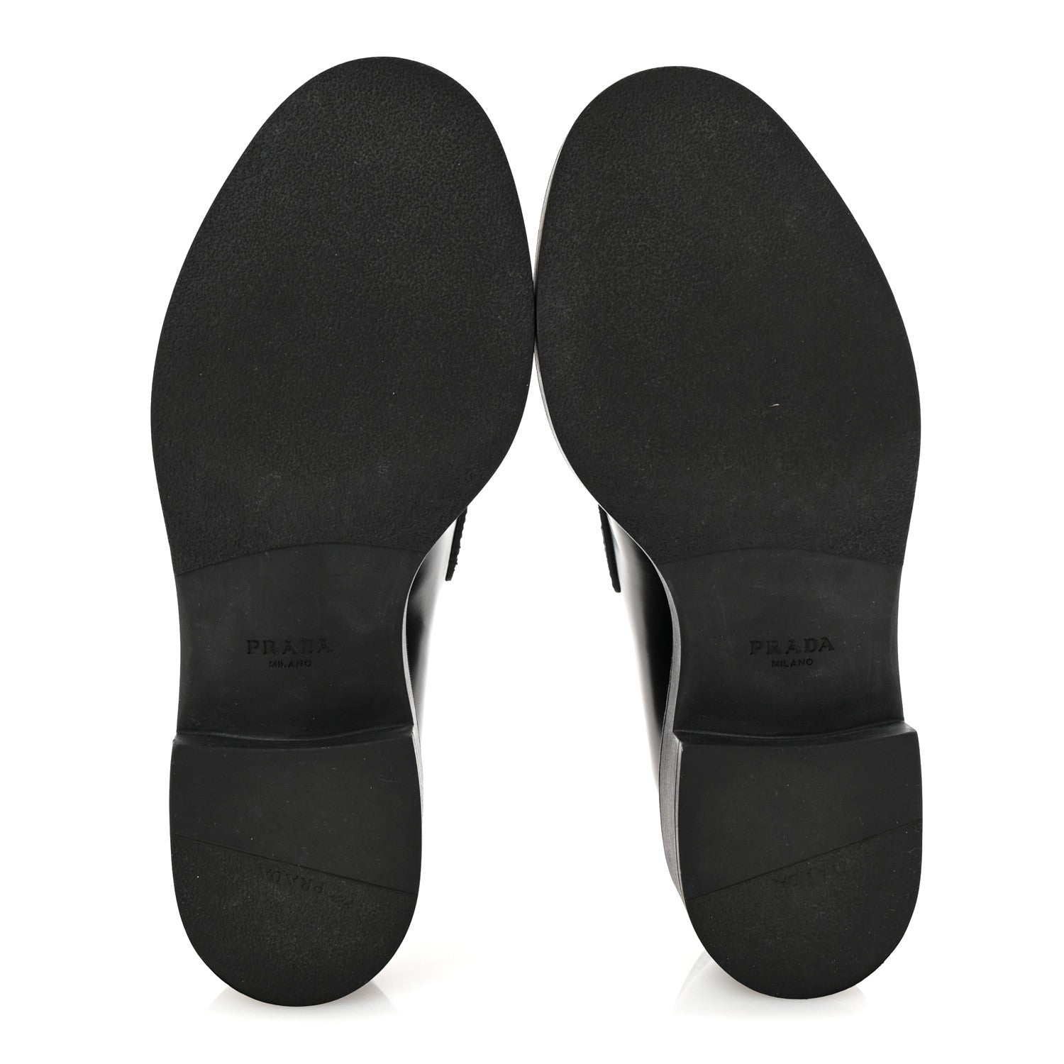 Prada Spazzolato Metal Triangle Logo 50mm Loafers 37 Black 6 of 10