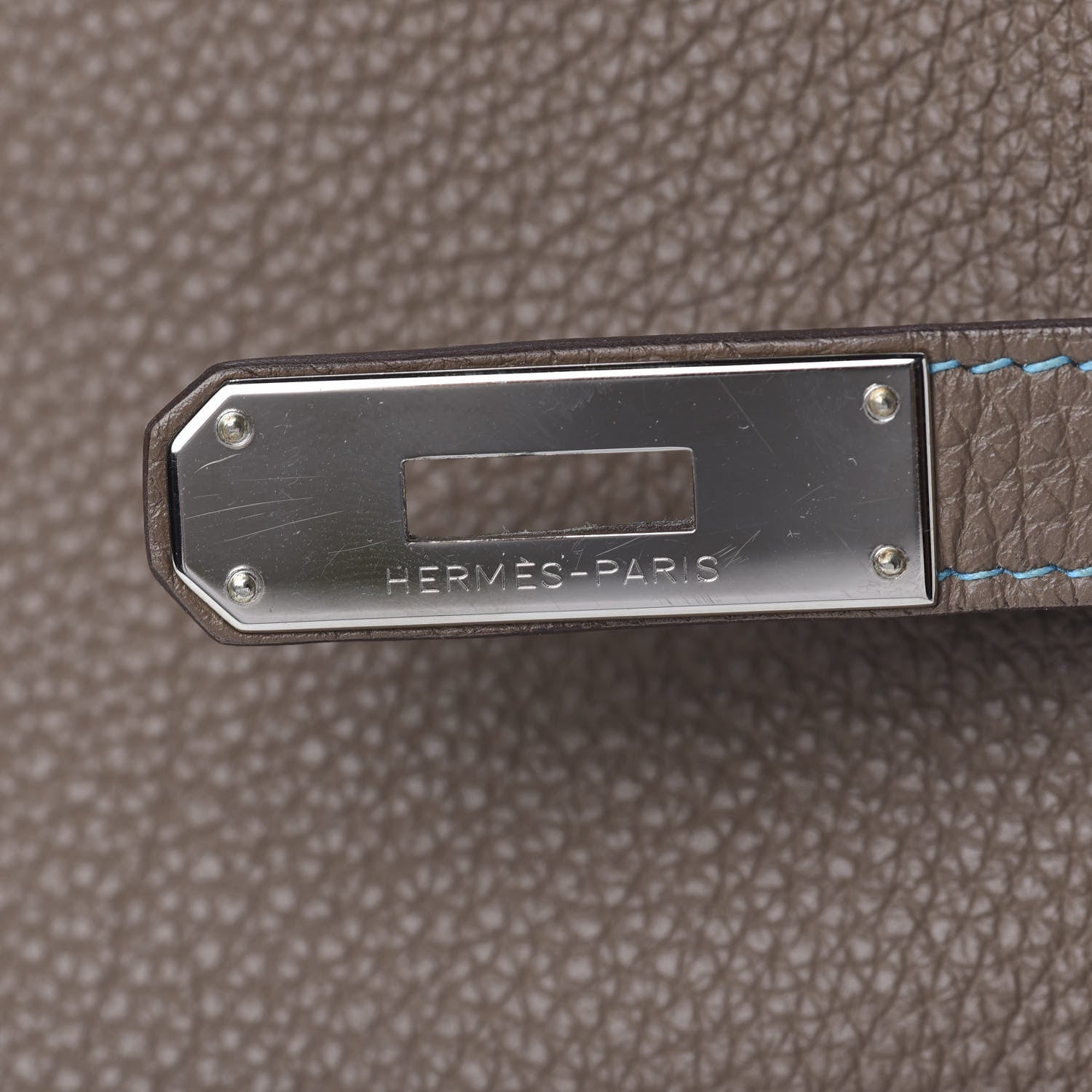 Hermes Togo Kelly Retourne Eclat 35 Etoupe Bleu Azteque 16 of 38