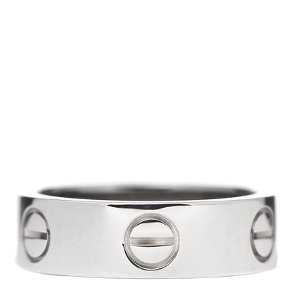 Cartier 18K White Gold 5.5mm LOVE Ring 51 5.75 1 of 4
