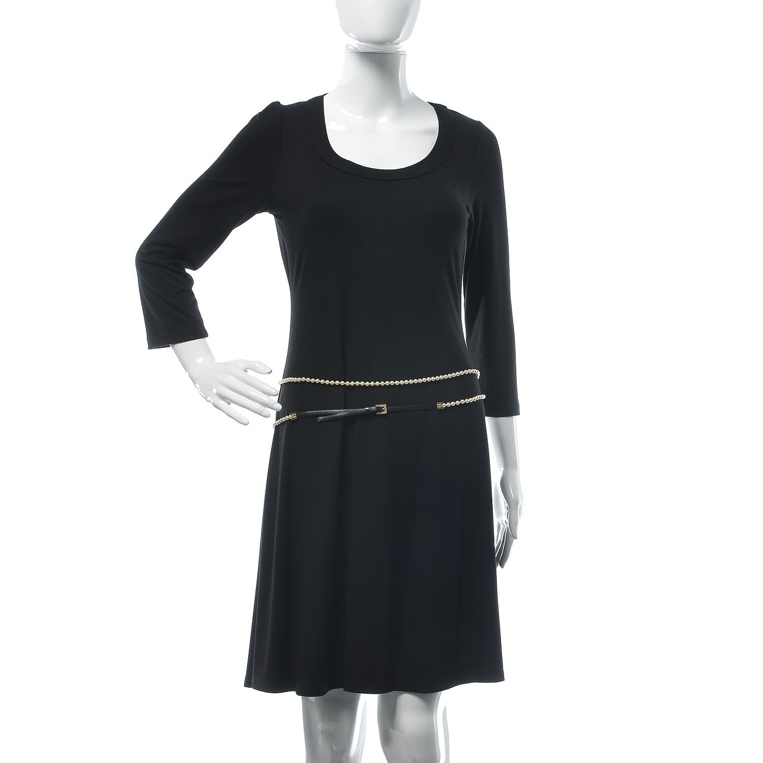 Chanel Lambskin Pearl Belt 90 36 Black 2 of 7