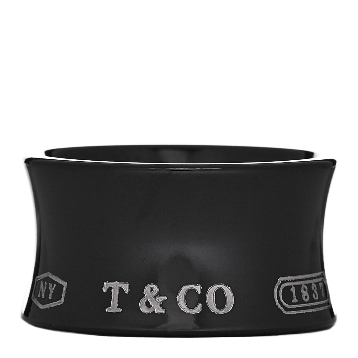 Tiffany Titanium 1837 Band Ring 56 7.5 1 of 5