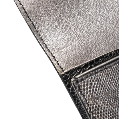 Saint Laurent Ombre Lizard Muse Clutch Silver 14 of 14