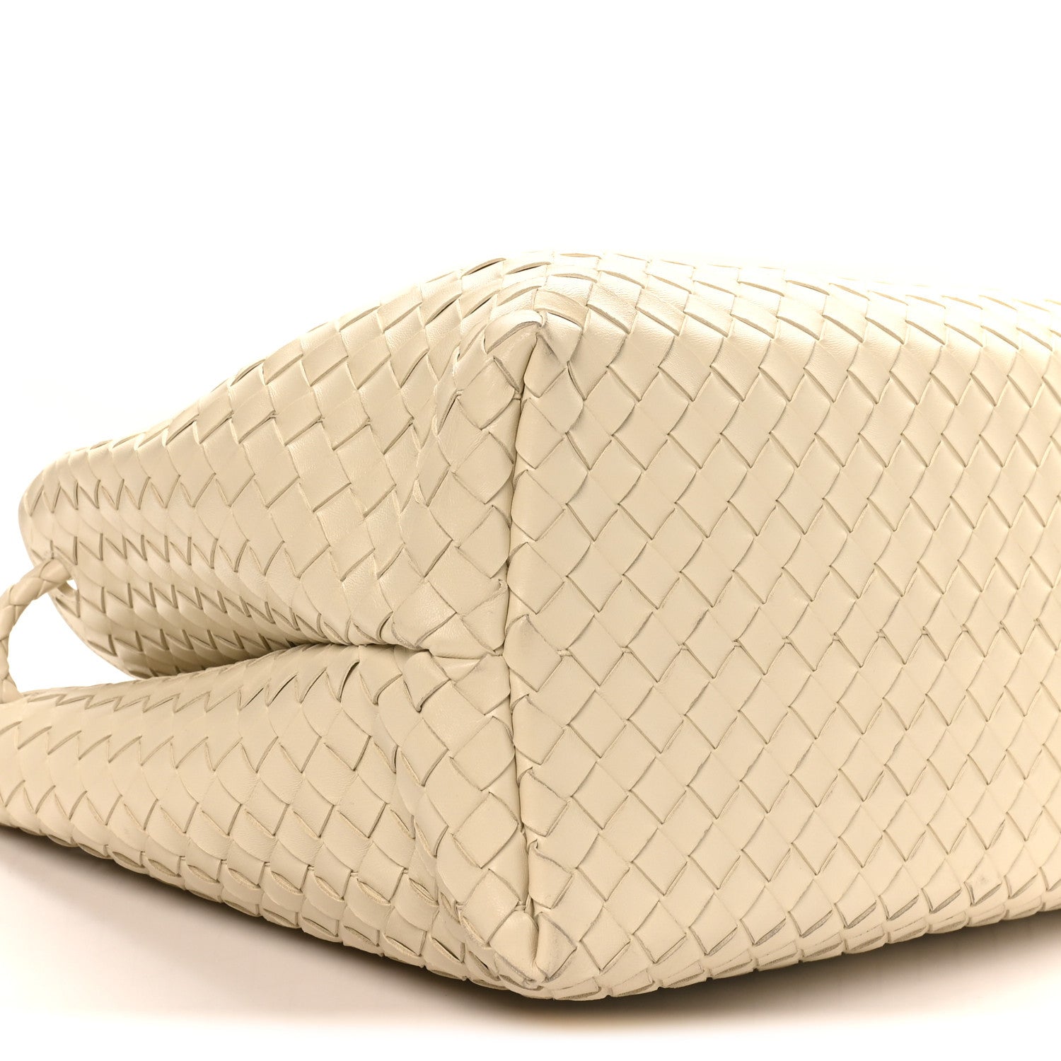 Bottega Veneta Nappa Intrecciato Wood Large Andiamo Shoulder Bag Sea Salt 8 of 9
