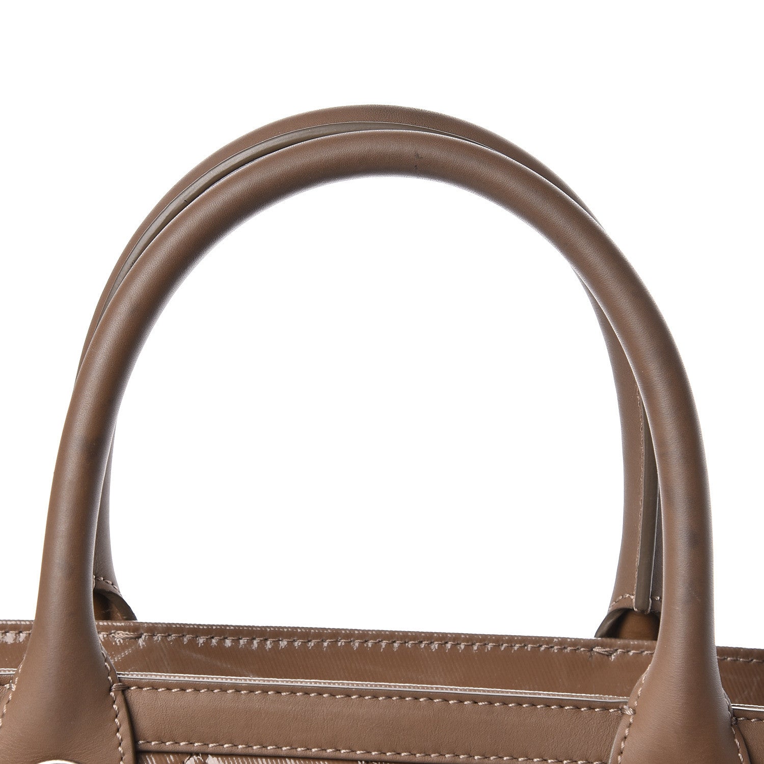 Chanel Coated Canvas Quilted Tote Taupe 16 of 16