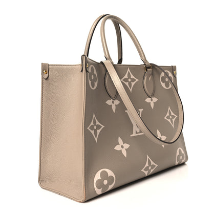 Louis Vuitton Empreinte Monogram Giant Onthego MM Tourterelle Creme 3 of 14