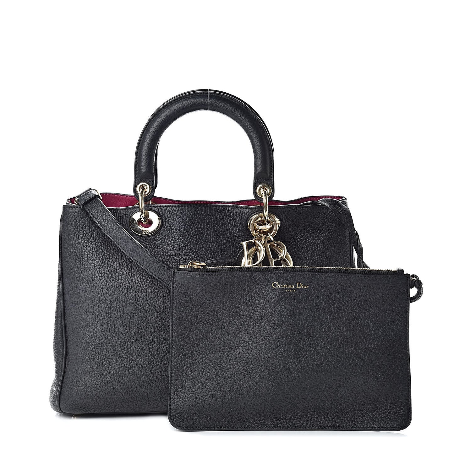 Bullcalf Medium Diorissimo Tote Black Rose Indien