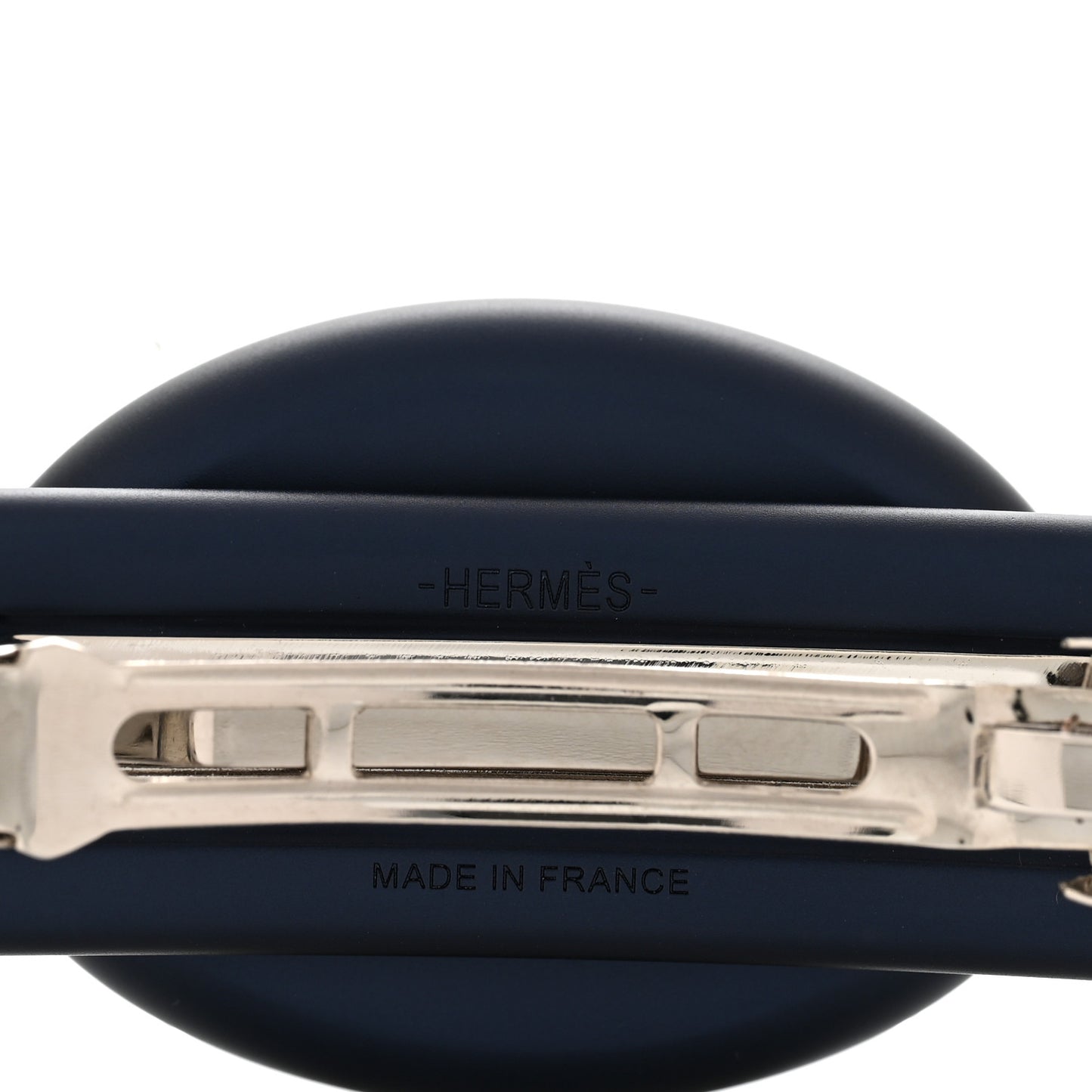Matte Aluminum Tri Maillon PM Hair Clip Navy