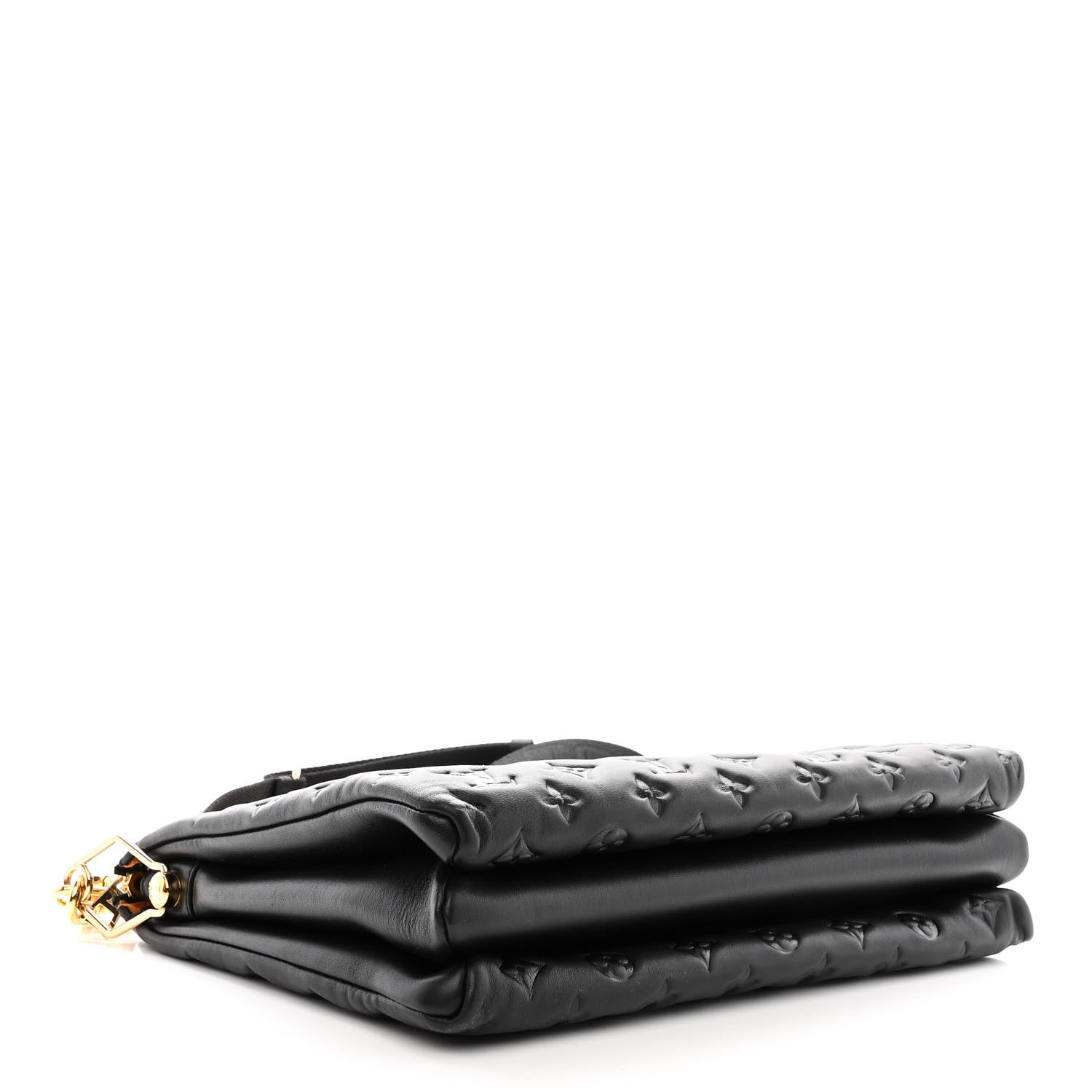 Louis Vuitton Lambskin Embossed Monogram Coussin MM Black 4 of 11