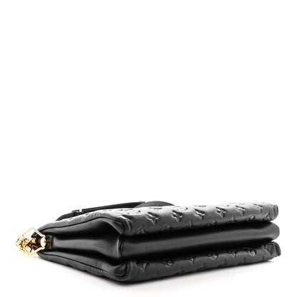 Louis Vuitton Lambskin Embossed Monogram Coussin MM Black 4 of 11