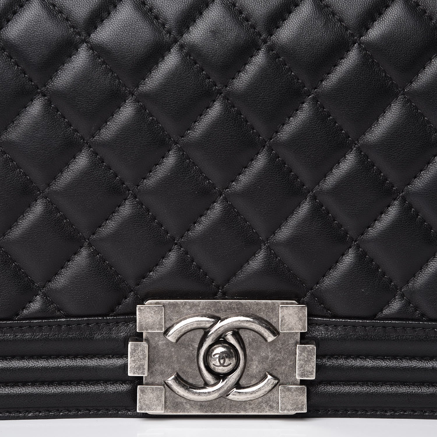 Chanel Lambskin Quilted Medium Boy Flap Black 10 of 11
