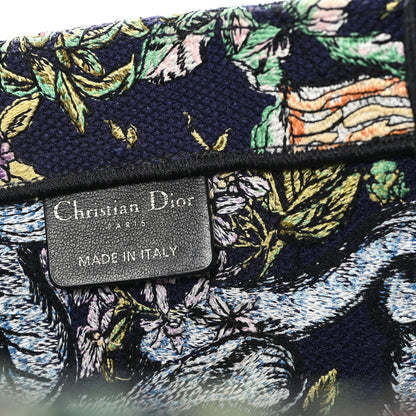 Christian Dior Canvas Embroidered Large Toile de Jouy Book Tote Blue Multicolor 6 of 12