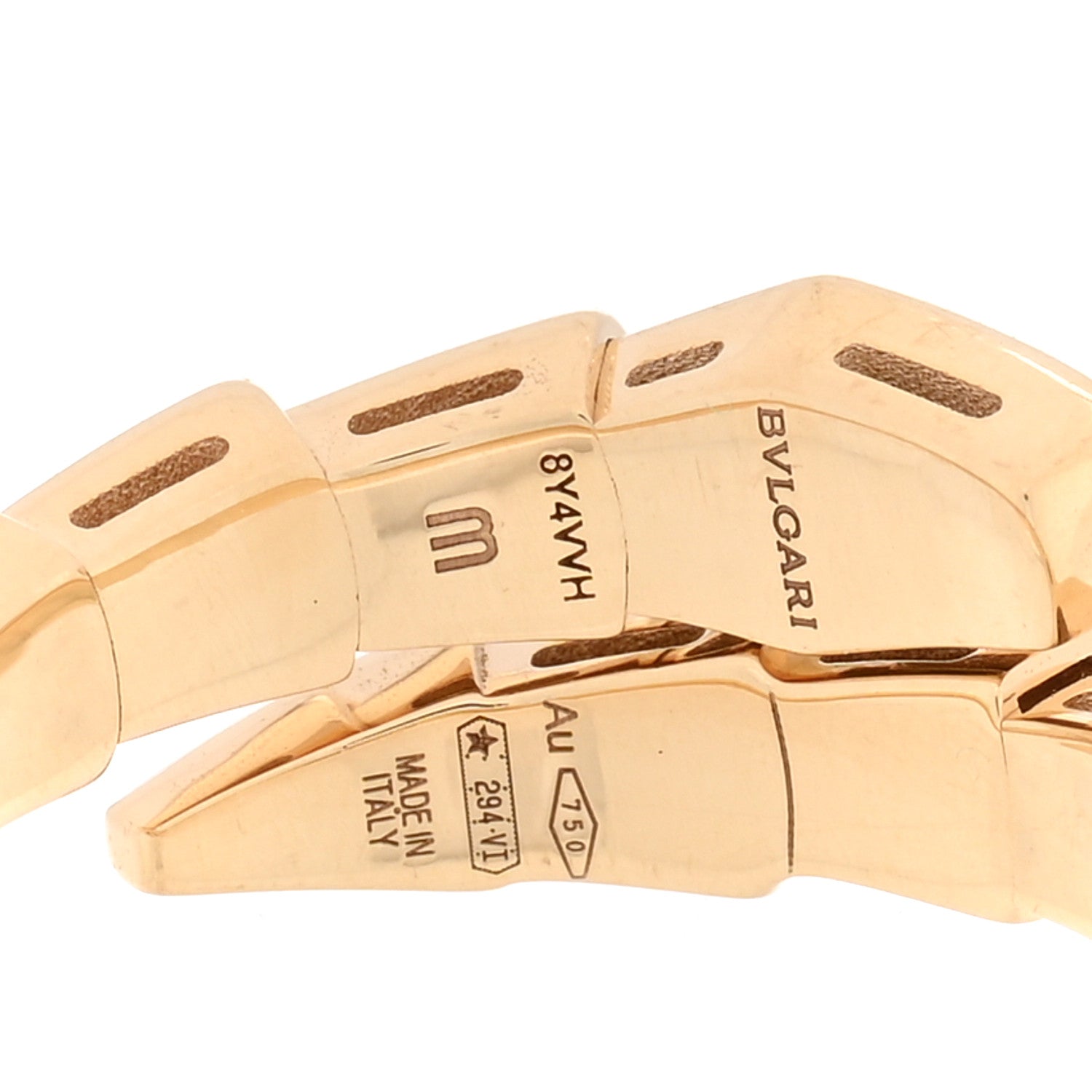 Bulgari 18K Yellow Gold Serpenti Viper Ring M 4 of 5