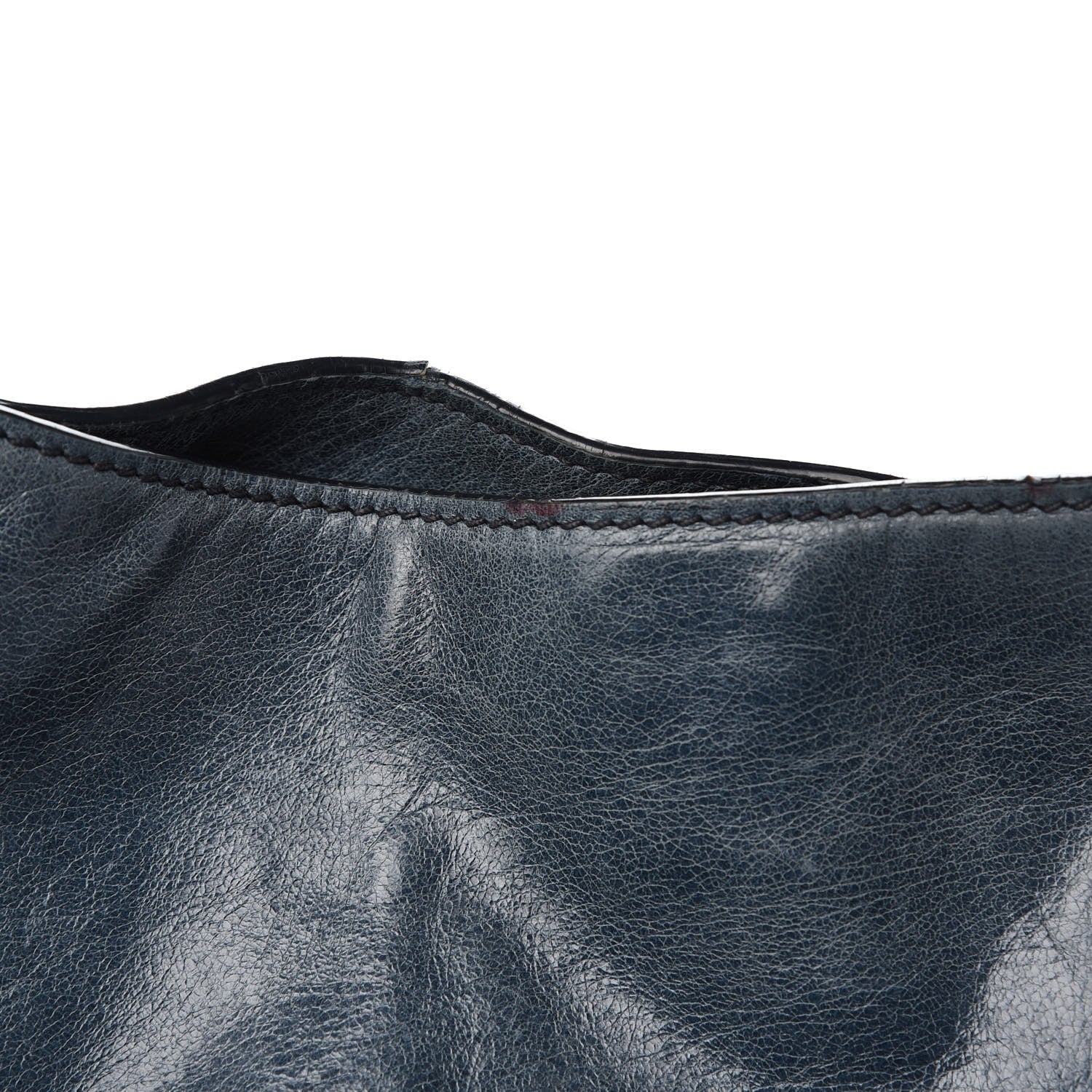 Prada Vitello Shine Hobo Denim 9 of 12