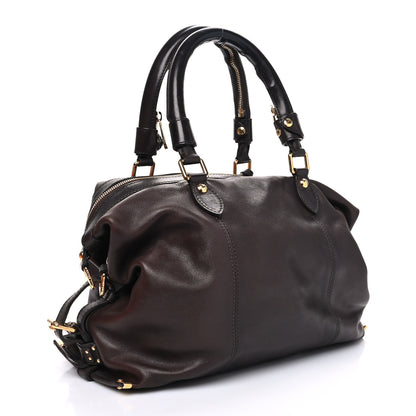 Louis Vuitton Calfskin Sac Louis Chocolate 3 of 14