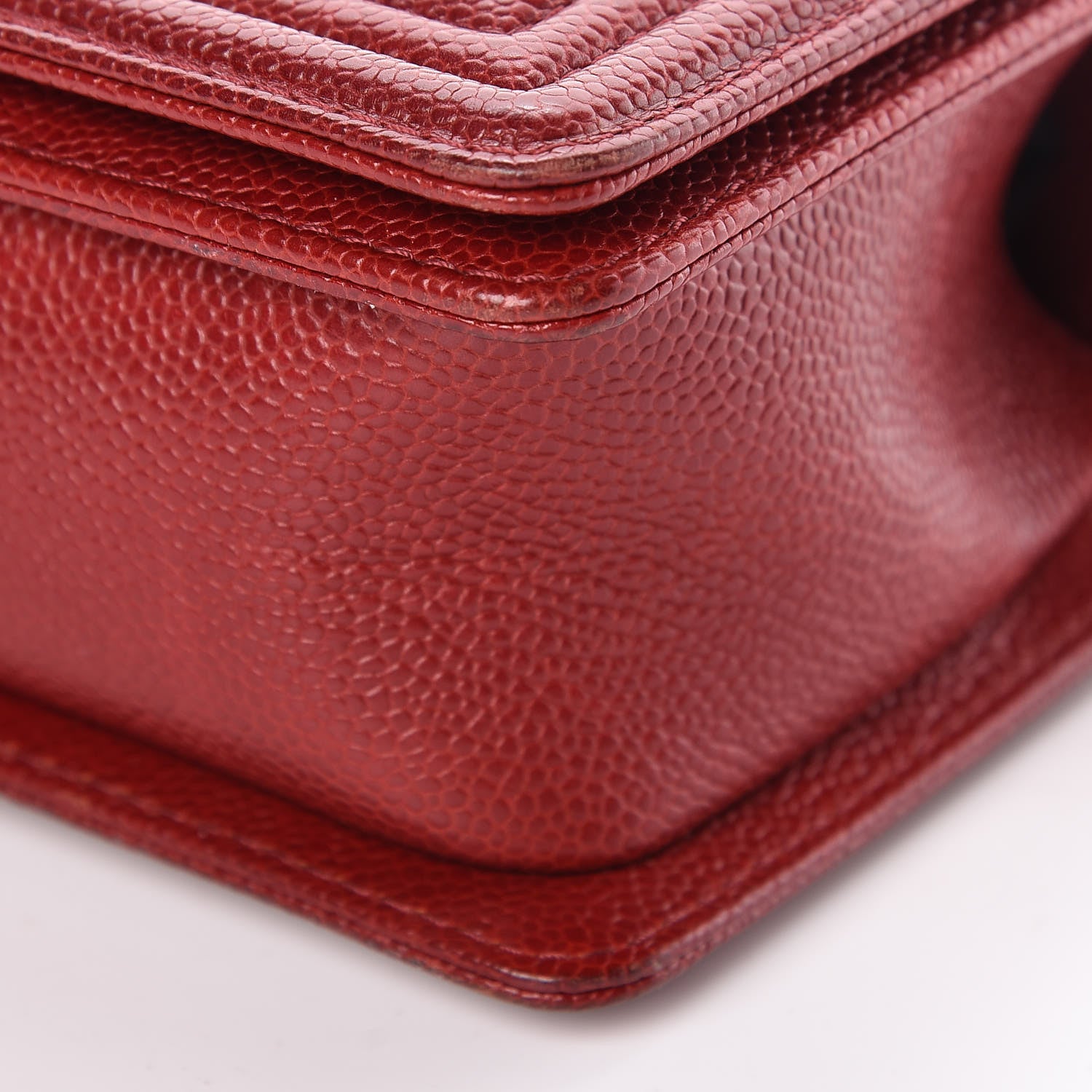 Chanel Caviar Quilted Small Boy Flap Dark Red 10 of 12